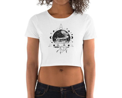 Image of Majestic Moose Women’S Crop Tee, Fashion Style Cute crop top, casual outfit,