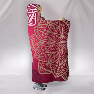 Mandala Colorful Hooded Blanket,Vibrant Pattern Hooded blanket,Blanket with Hood,Soft Blanket,Hippie Hooded Blanket,Sherpa Blanket,Bright