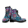 Colorful Mandala: Women's Vegan Leather Boots, Durable Winter Rain Boots,