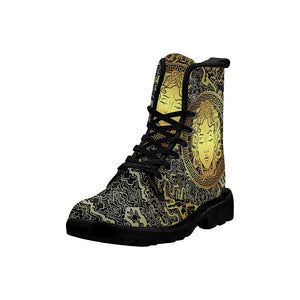 Medusa Vintage Psychedelic Fractal Mandala Pattern Womens Boot ,Comfortable Boots,Decor Womens Boots