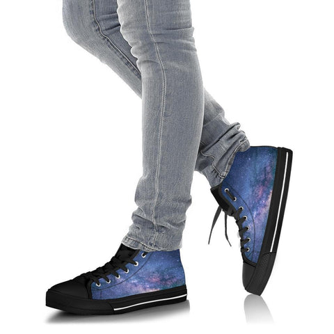 Image of Universe Space Stars Women's High,Top Canvas Shoes, Vibrant Cosmic Festival