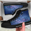 Universe Space Stars Women's High,Top Canvas Shoes, Vibrant Cosmic Festival