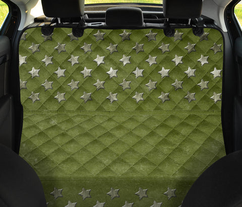 Image of Military Stars Grunge Style Car Seat Covers, Abstract Art Backseat Pet
