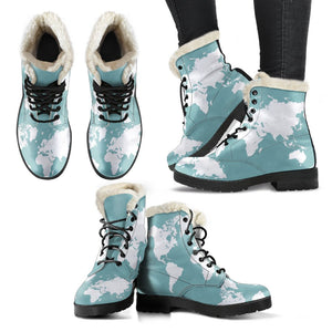 Mint Map Custom Boots,Boho Chic boots,Spiritual Lolita Combat Boots,Hand Crafted,Multi Colored,Streetwear