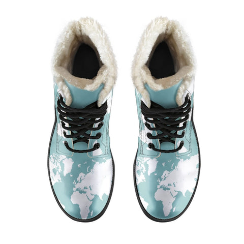 Image of Mint Map Custom Boots,Boho Chic boots,Spiritual Lolita Combat Boots,Hand Crafted,Multi Colored,Streetwear