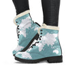 Mint Map Custom Boots,Boho Chic boots,Spiritual Lolita Combat Boots,Hand Crafted,Multi Colored,Streetwear