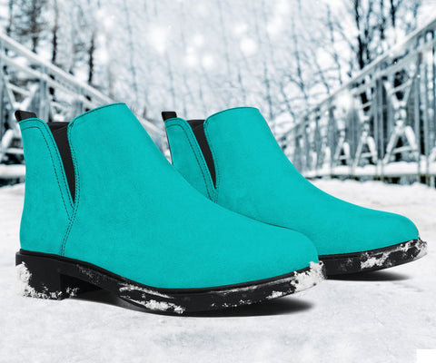Image of Mint Suede Womens Ankle Boots, Fashion Boots,Women's Boots,Leather Boots Women,Handmade Boots,Biker Boots,Vegan ,Rain Boot,Handmade Boot