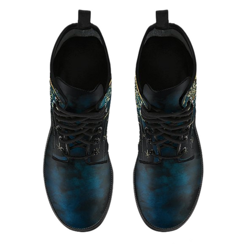 Image of Cloud Moon Inspired Women's Vegan Leather Boots, Premium Handcrafted Footwear,