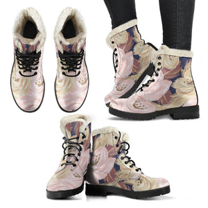 Multi Colored Flower Blossom Combat Style Boots, Classic Boot, Rain Boots,Hippie,Combat Style Boots,Emo Punk Boots,Goth Winter Boots