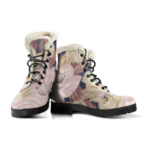 Image of Multi Colored Flower Blossom Combat Style Boots, Classic Boot, Rain Boots,Hippie,Combat Style Boots,Emo Punk Boots,Goth Winter Boots