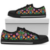 Multi Colored Flowers, Boho,Streetwear,All Star,Custom Shoes,Women's Low Top,Bright Colorful,Mandala shoes,Fashion Shoe,Low Top Shoes