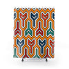 Multicolored Abstract Arrow Retro Colorful Shower Curtains, Water Proof Bath