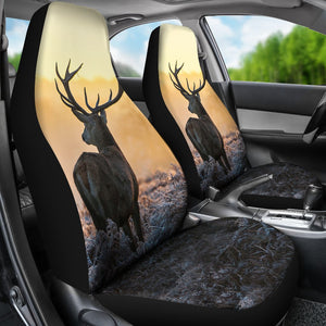 Multicolored Deer Car Seat Covers,Car Seat Covers Pair,Car Seat Protector,Car Accessory,Front Seat Covers,Seat Cover for Car