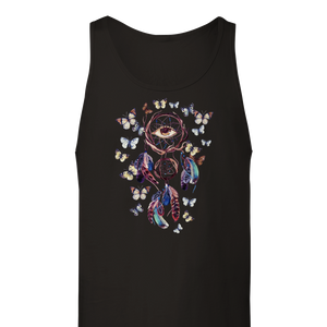 Multicolored Feather Butterfly Dreamcatcher Premium Unisex Tank Top, Graphic