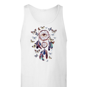 Multicolored Feather Butterfly Dreamcatcher Premium Unisex Tank Top, Graphic