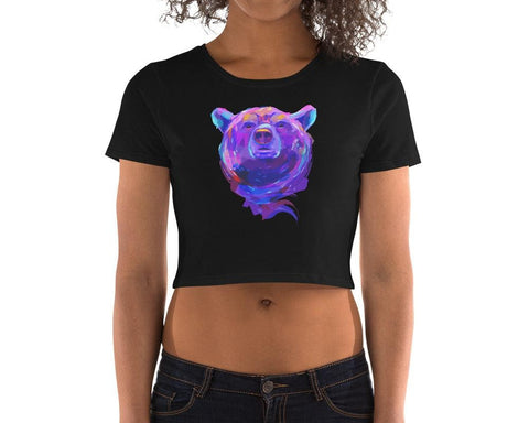 Image of Multicolored Fierce Bear Women’S Crop Tee, Fashion Style Cute crop top, casual