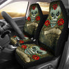 Multicolored Grunge Skull 2 Front Car Seat Covers,Car Seat Covers,Car Seat Covers Pair,Car Seat Protector,Car Accessory,Front Seat Covers,