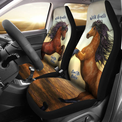 Image of Multicolored Horse Car Seat Covers,Car Seat Covers Pair,Car Seat Protector,Front Seat Covers,Seat Cover for Car, 2 Front Car Seat Covers