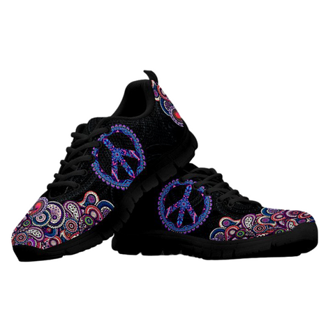Image of Multicolored Peace Mandala Low Top Shoes, Womens, Shoes Casual Shoes, Kids Shoes, Shoes,Running Mens, Top Shoes,Running Shoes,Training Shoes