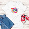 Multicolored Retro Hippie Love Unisex T,Shirt, Mens, Womens, Short Sleeve Shirt,