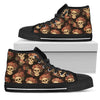 Multicolored Skull And Roses High Tops Sneaker Multi Colored, Hippie, Canvas Shoes,High Quality,Handmade Crafted, Boho,All Star,Custom Shoes
