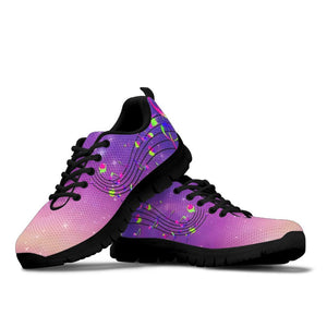 Musical Note Women's Sneaker , Breathable, Custom Printed Hippie Style,