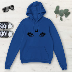 Mystical Eyes Witch Multicolored Moon Classic Unisex Pullover Hoodie, Mens,