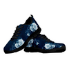 Navy Blue Floral Custom Shoes, Kids Shoes, Colorful,Artist Athletic Sneakers,Kicks Sports Wear, Low Top Shoes, Shoes,Training Shoes, Shoes