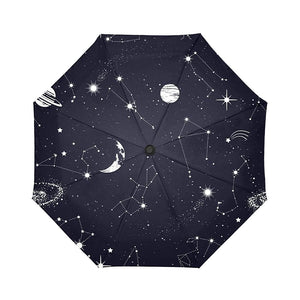 Navy Constellation Unisex Umbrella, Foldable Umbrella, Custom Rain Umbrella,Rain Gear Weather