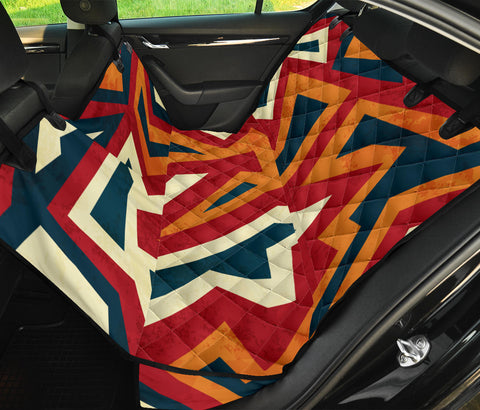 Image of Orange Abstract Ethnic Aztec Boho Chic Bohemian Car Seat Covers, Backseat Pet