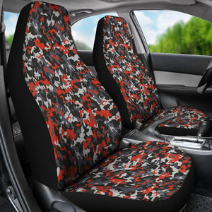 Orange And Grey Camouflage Car Seat Covers,Car Seat Covers Pair,Car Seat Protector,Car Accessory,Front Seat Covers,Seat Cover for Car
