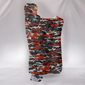 Orange And Grey Camouflage Colorful Throw,Vibrant Pattern Blanket,Sherpa Blanket,Bright Colorful, Hooded blanket,Blanket with Hood