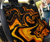 Orange & Black Abstract Grunge Car Seat Covers, Backseat Pet Protectors, Edgy