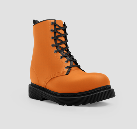 Image of Orange Stylish Vegan Women's Boots , Classic Crafted Shoes For Girls ,