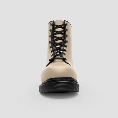 Image of Classic Vegan Wo's Boots , Handcrafted in Pale Brown , Stylish Ladies Footwear ,