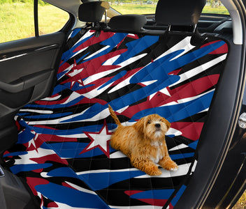 Patriotic Camouflage Red, White & Blue Stars Car Seat Covers, American Pride