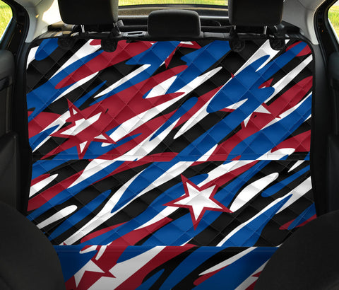 Image of Patriotic Camouflage Red, White & Blue Stars Car Seat Covers, American Pride