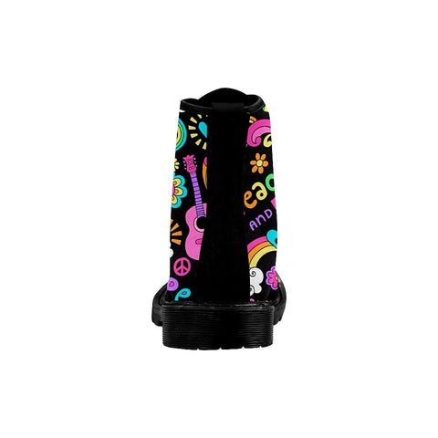 Image of Peace And Love Psychedelic Multicolor Womens Boots