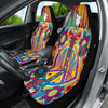 Hippie Guitar Peace Love Car Seat Covers, Music Front Seat Protectors,