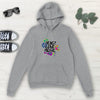 Peace Love Music Multicolored Classic Unisex Pullover Hoodie, Mens, Womens,