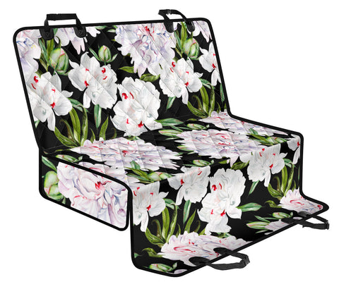 Image of Peonies Floral Design Car Seat Covers, Abstract Art Backseat Pet Protectors,