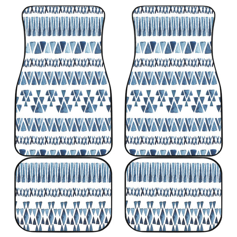 Image of Blue Ethnic aztec pattern Boho Chic Bohemian Car Mats Back/Front, Floor Mats