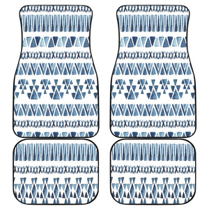 Blue Ethnic aztec pattern Boho Chic Bohemian Car Mats Back/Front, Floor Mats