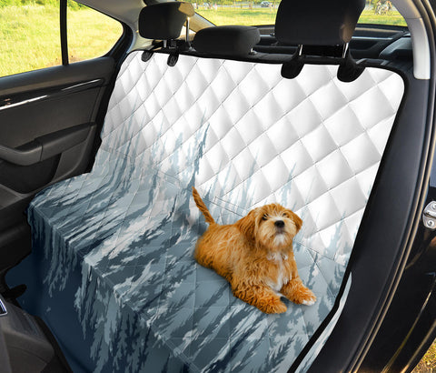 Image of Pine Forest Landscape Abstract Art Car Seat Covers, Backseat Pet Protectors,