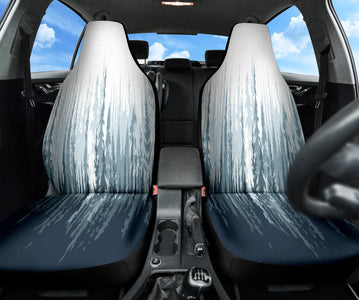 Pine Forest Landscape Car Seat Covers, Nature Front Seat Protectors, 2pc Car