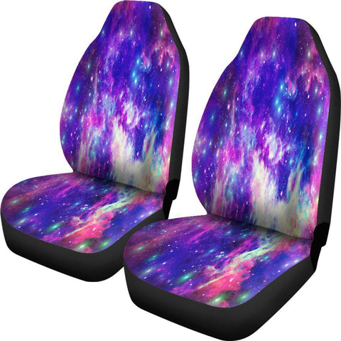 Image of Pink Blue And Purple Galaxy Car Seat Covers,Car Seat Covers Pair,Car Seat Protector,Car Accessory,Front Seat Covers,Seat Cover for Car