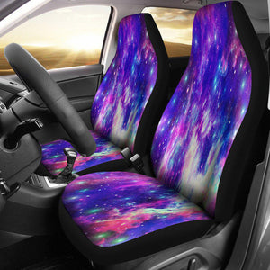 Pink Blue And Purple Galaxy Car Seat Covers,Car Seat Covers Pair,Car Seat Protector,Car Accessory,Front Seat Covers,Seat Cover for Car