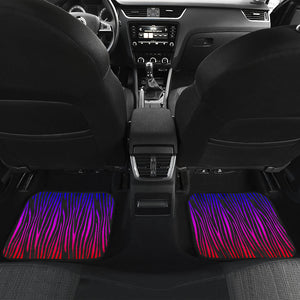 Pink Blue Purple Stripe Tiger Zebra Car Mats Back/Front, Floor Mats Set, Car Accessories