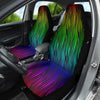 Stripe Tiger Zebra Car Seat Covers, Personalized Wild Front Seat Protectors, 2pc
