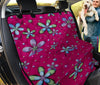 Pink Floral Abstract Art Car Seat Covers, Backseat Pet Protectors,